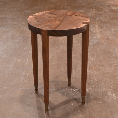 High Figure Walnut Side Table